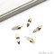 Bullet Shape Gemstone Connector, 17x5mm Bullet Spike Point, Gemstone Charm, Gold Electroplated Necklace Pendant, GemMartUSA (50102)